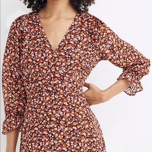 long sleeve crossover dress